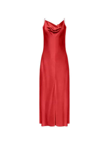 Rochie maxi Fforme din satin roșu