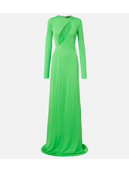 Rochie Tom Ford din jerseu verde