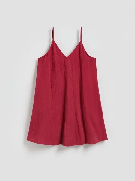 Reserved Rochie mini cu conținut ridicat de Lyocell roșu