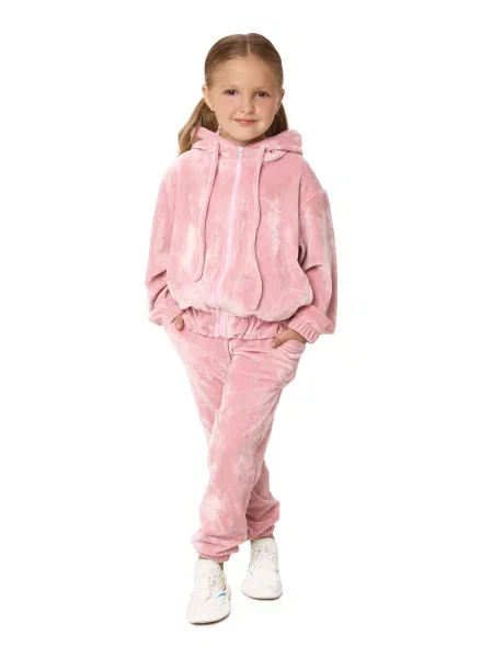 Велюровий Дитячий Спортивний костюм Timbo рожевий