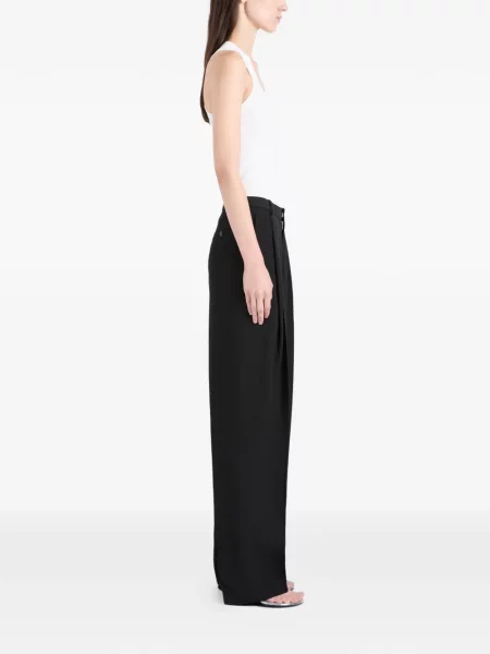 Top Proenza Schouler cu nervuri alb