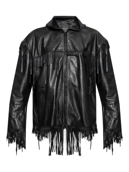 Кожено яке Balenciaga черно