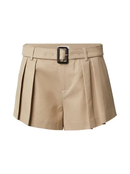 WÔNE STUDIOS Hlače s naborima taupe siva