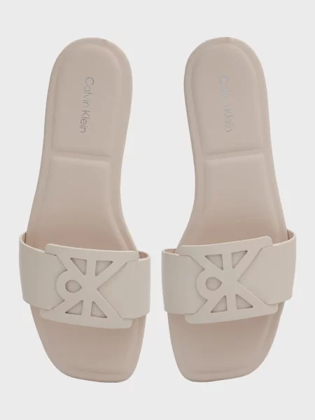 Кожаные шлепанцы Calvin Klein белые