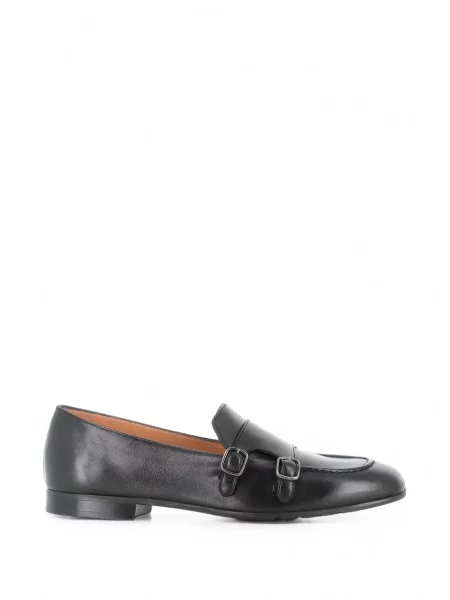 Pantofi loafer Tassinari cu bretele negru