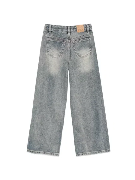 Szerokie jeansy dziecięce American Outfitters niebieskie