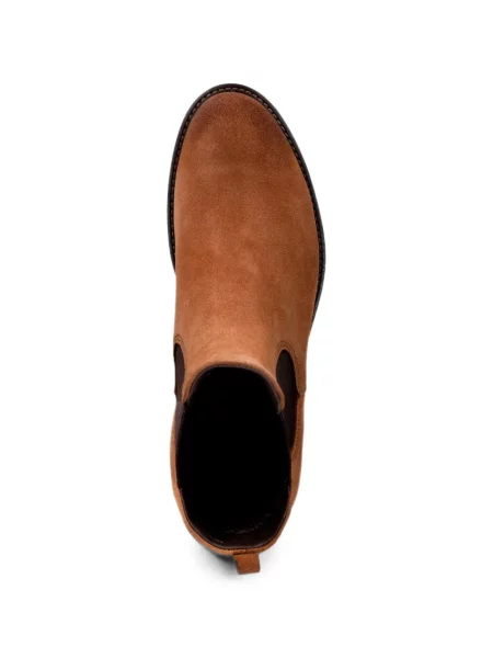 Botine chelsea Ecco din piele de căprioară maro