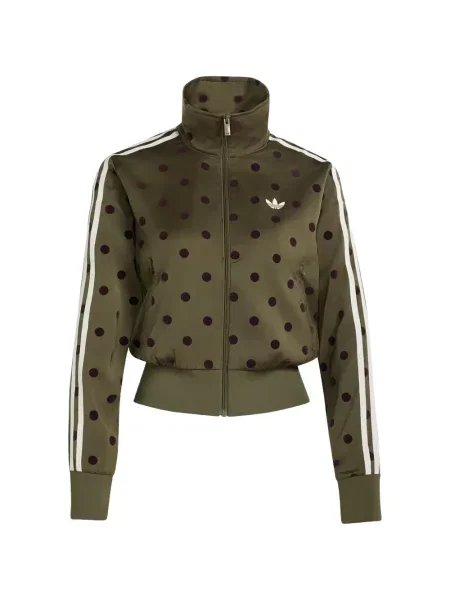 Hanorac Adidas din satin cu buline verde