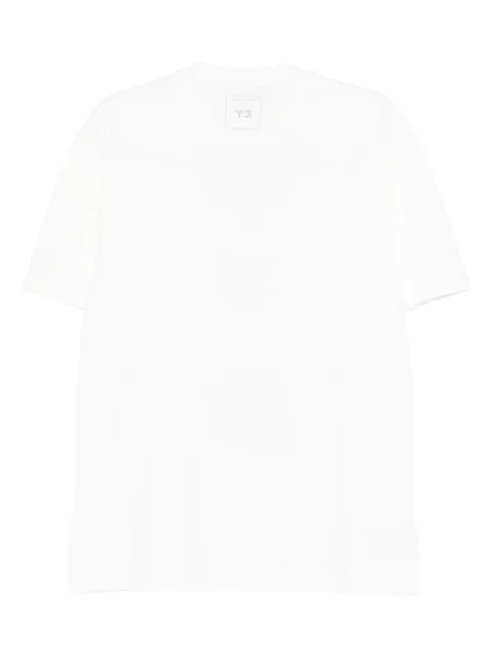 Tricou Y-3 cu decolteu rotund alb