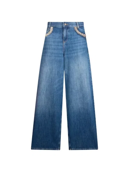 Разкроени разклешени дънки Liu Jo синьо