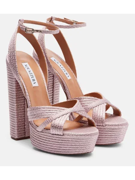Sandale Aquazzura cu platformă roz