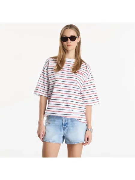 Tričko New Era Stripe OS Tee UNISEX White L bílé