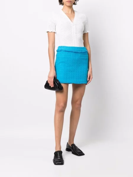 Pletená mini mini sukně Proenza Schouler White Label bílá