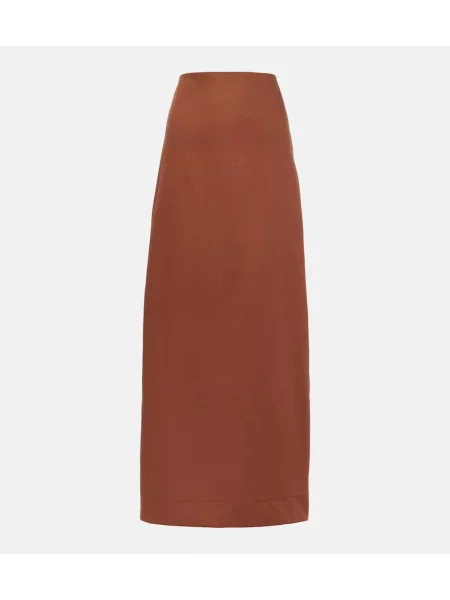 Maksi spódnica maxi Adriana Degreas brązowa