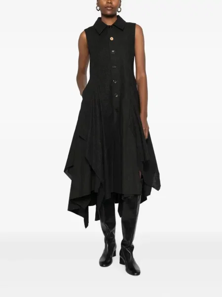 Rochie midi A Tentative Atelier până la genunchi de costum negru