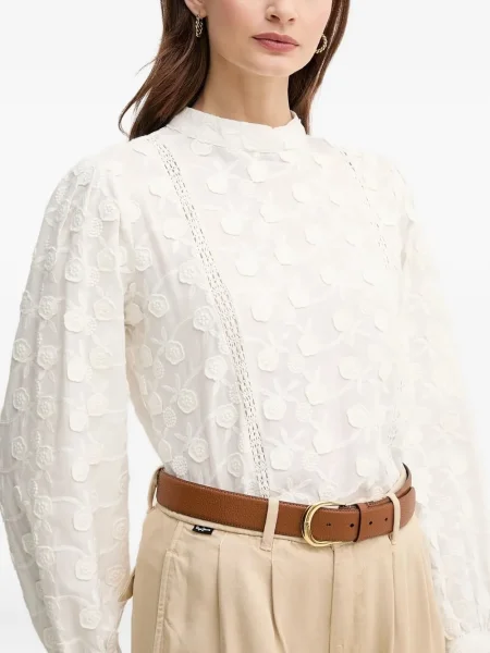 Haftowana bluzka Hoss Intropia koronkowa biała