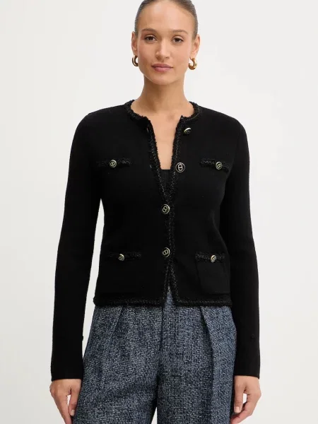 Twinset jachetă cu lână negru