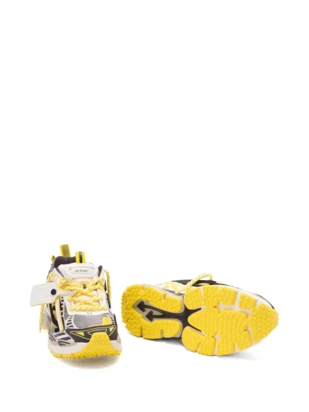 Sneakerși Off-white cu șireturi din dantelă alb