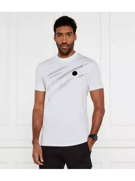Plein Sport Tricou Lamina Scratch alb
