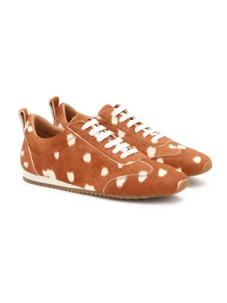 Sneakersy Kazar z nadrukiem zwierzęcym brązowe