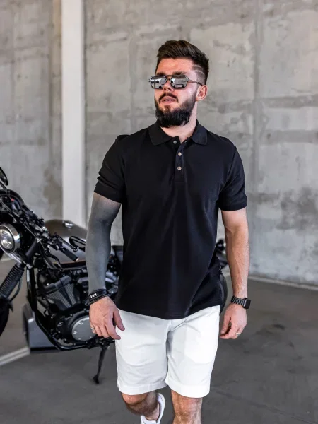 TeamV Поло чорний