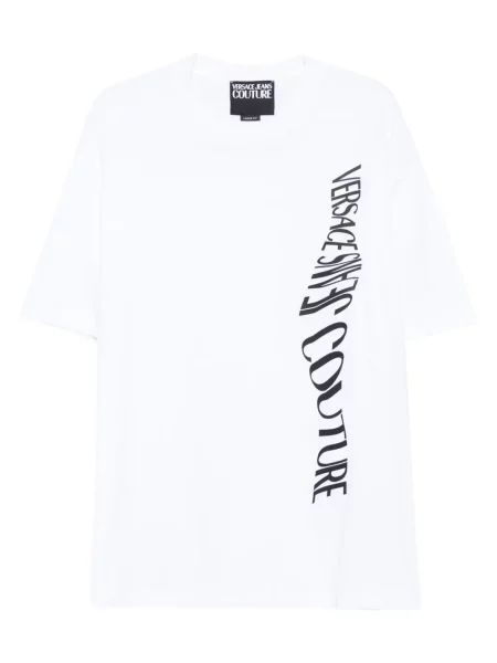 Tričko Versace Jeans Couture s autogramem bílé