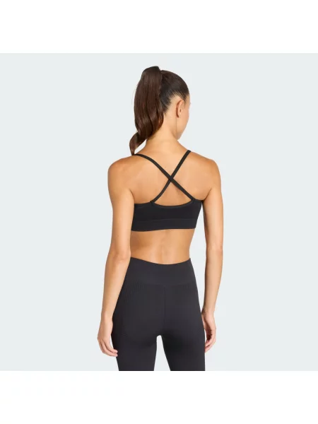 Biustonosz adidas Workout Essentials Knit Light Support XS czarny
