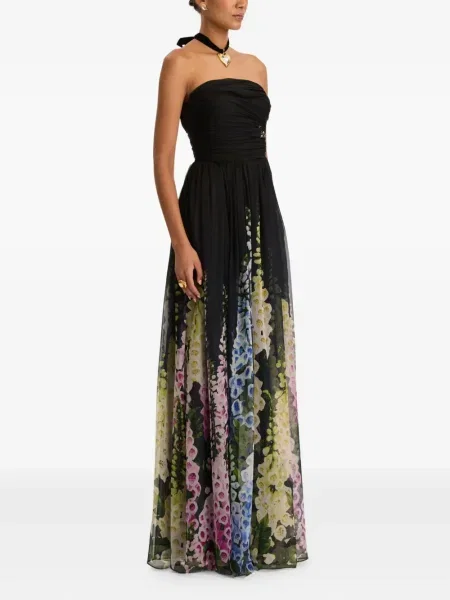 Rochie Oscar De La Renta din șifon cu gradient negru