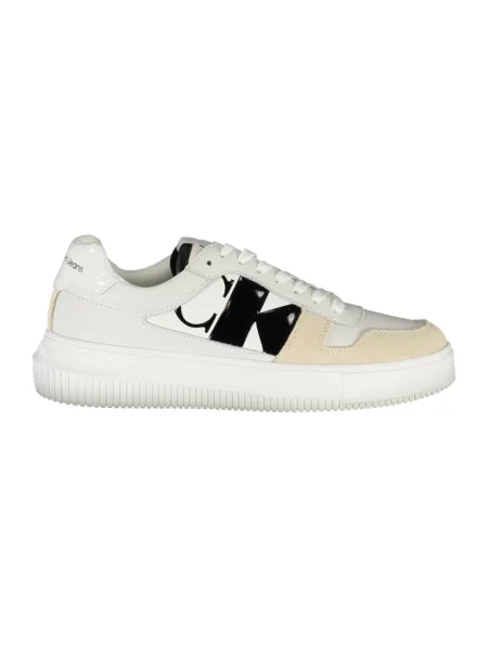 Trampki Calvin Klein skórzane chunky eleganckie białe
