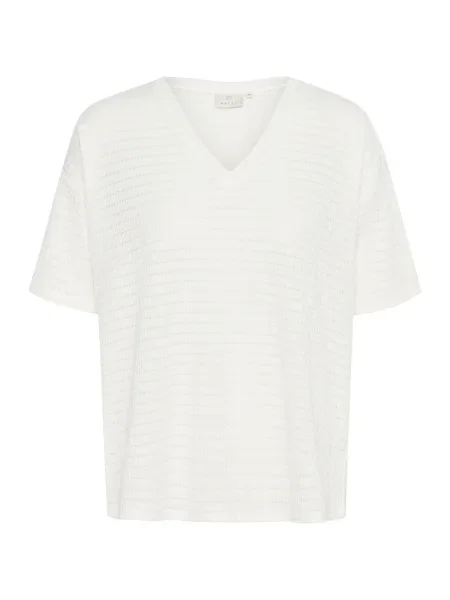Kaffe Tricou Debra natural alb