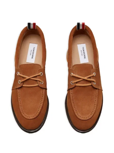 Brogues Thom Browne din piele de căprioară maro