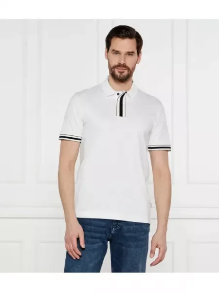 BOSS BLACK Polo Parlay alb