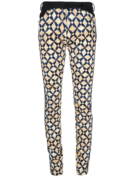 Blugi Balenciaga cu imagine cu imprimeu geometric galben