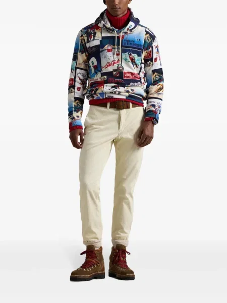 Vunena odgovarati polo majica Polo Ralph Lauren s printom zelena