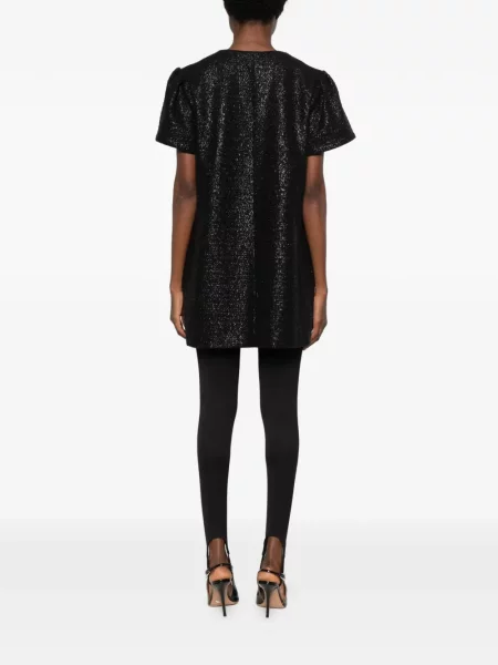 Scurt palton Styland din tweed negru
