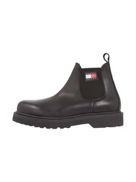 Sztyblety Tommy Hilfiger skórzane czarne