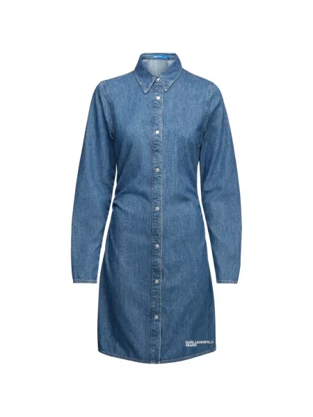 Rochie din denim Karl Lagerfeld Jeans albastru