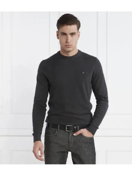 Tommy Hilfiger Pulover cu adaos de cașmir gri