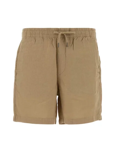 Lniane bermudy Polo Ralph Lauren beżowe