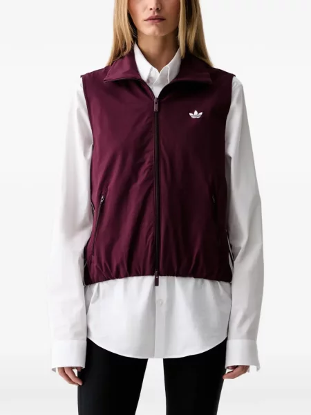 Trčanje remenčić hlače Adidas s cvjetnim printom smeđa
