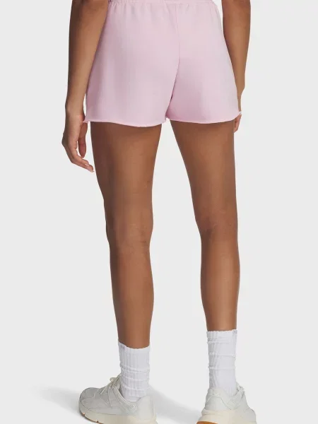 Короткие махровые спортивные шорты Under Armour розовые