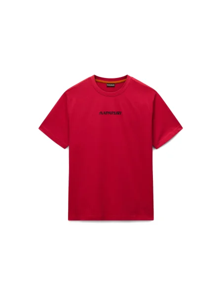 NAPAPIJRI Tricou S-Flint roșu cireș / negru alb