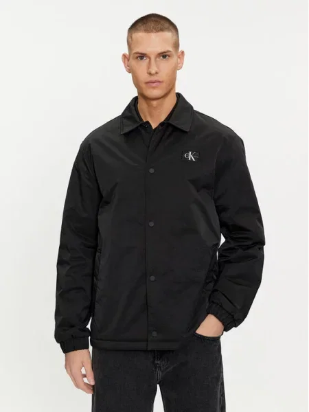 Τζιν μπουφάν Calvin Klein Jeans μαύρο