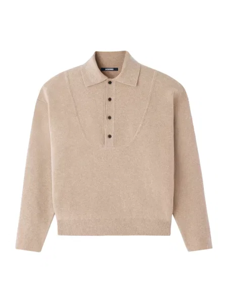 Sweter Jacquemus z kaszmiru beżowy