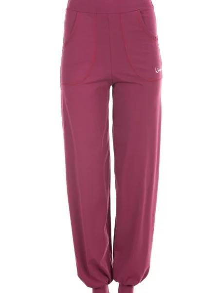 Winshape Pantaloni sport mov zmeură alb