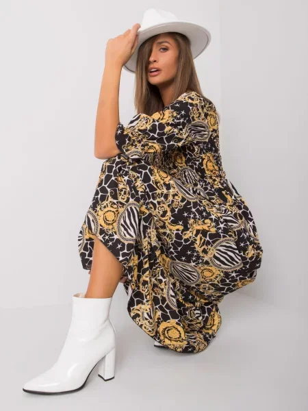 Rochie maxi Fashionhunters de costum negru