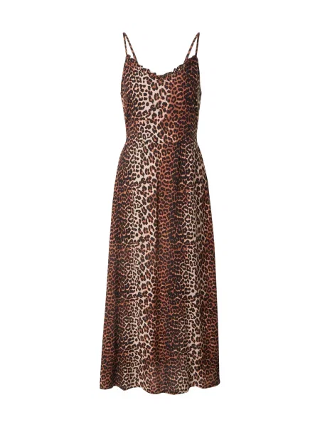 PIECES Rochie PCNYA bej închis / maro negru