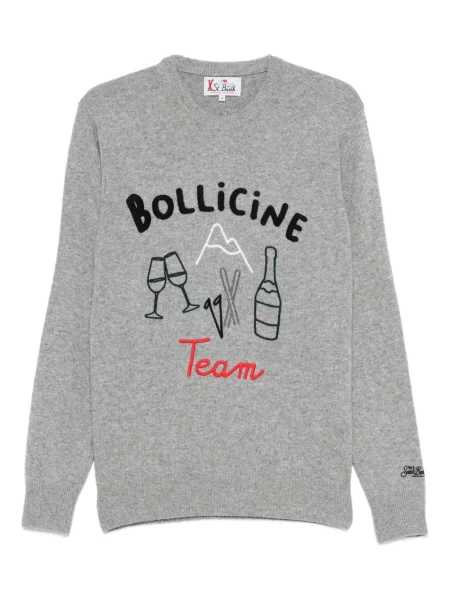 Pulover Mc2 Saint Barth cu decolteu rotund gri