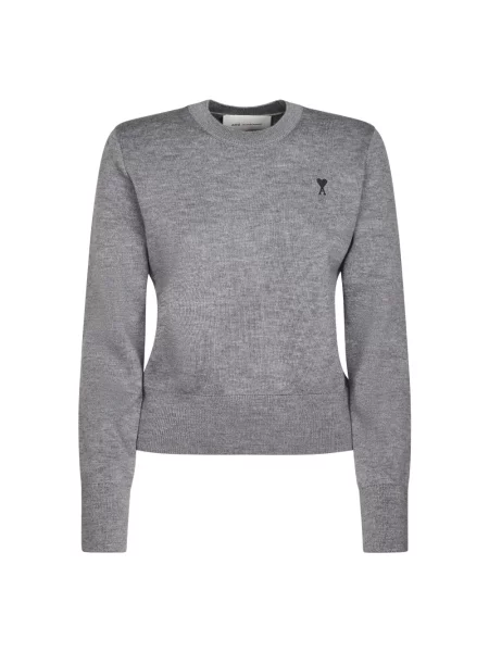 Sweter Ami Paris szary