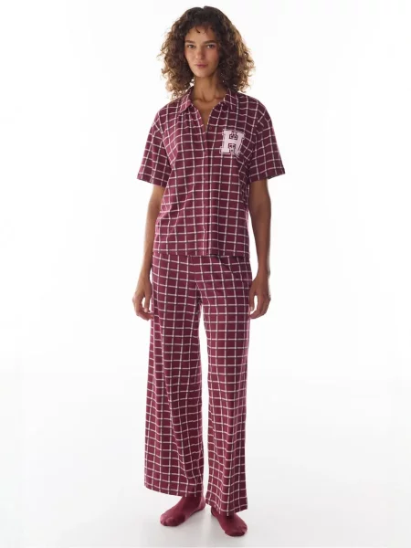 Penti Pizsama Pyjama-Sets burgundi vörös